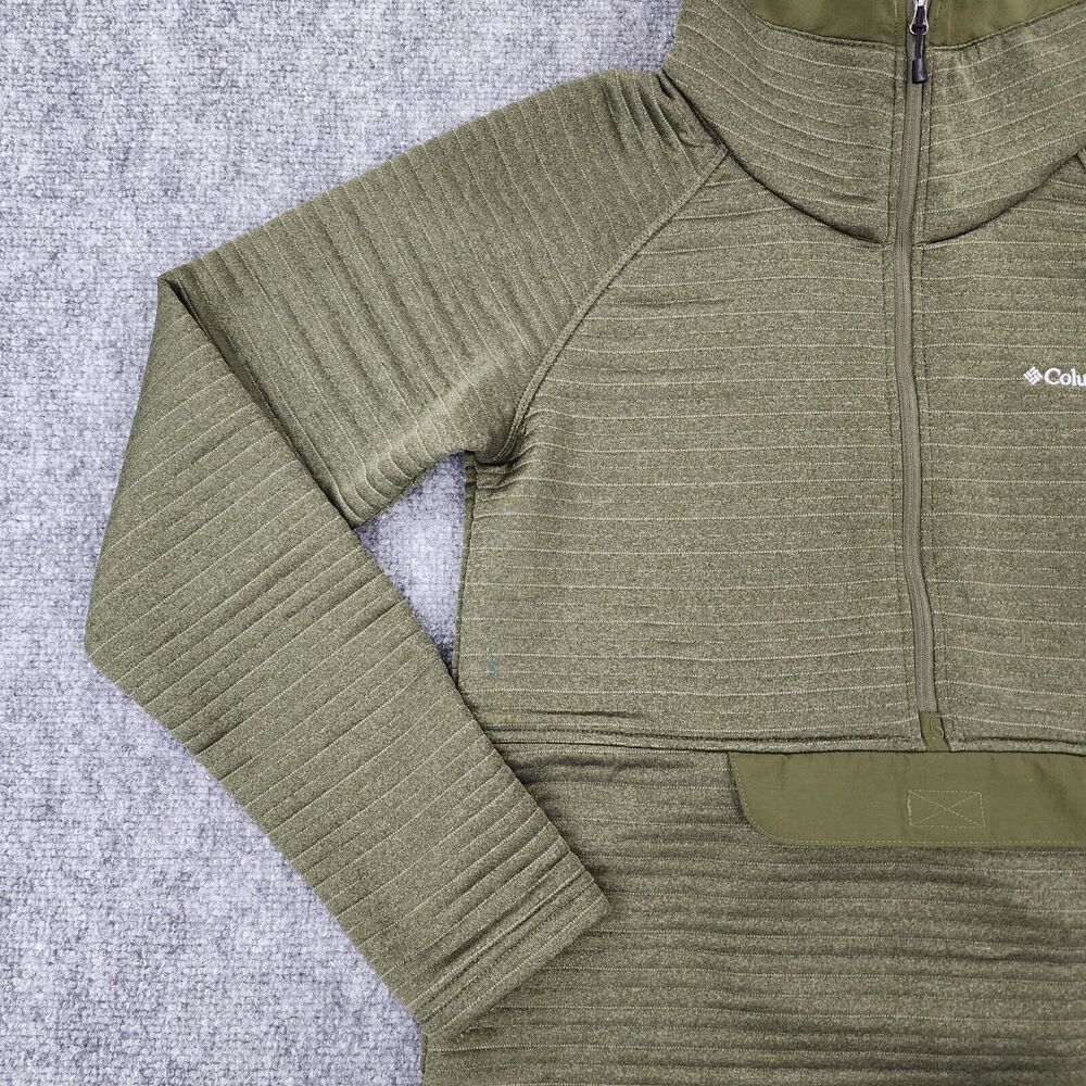 Columbia Jacket Womens Small Green Park Range Pullover 1/2 Zip Omni-Wick Hiking - Picture 8 of 16